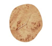 Ferm Living Melt wall clock 28x33 cm Natural burl