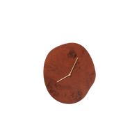 Ferm Living Melt Wall Clock Dark Stained Root Wood