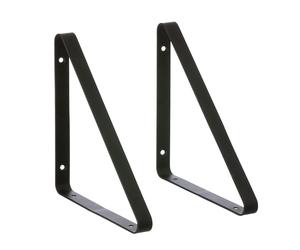 Ferm Living - Metal Shelf Hangers 2pcs, Black - Black