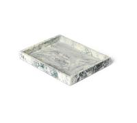 Ferm Living Mist decorative tray 15x20 cm Emerald-off white