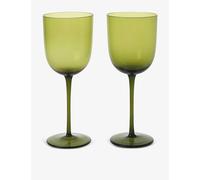 Ferm Living Moss Green Host Glass White Wine Glasses Set of 2