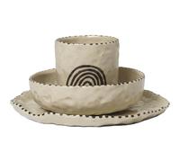 Ferm Living - Naive Tableware Set 3 Pieces, Red Brown - Red Brown