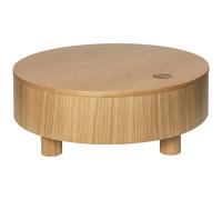 Ferm Living - Olles Coffee Table With Storage 80 cm, Oak - Oak