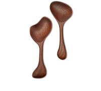 ferm LIVING Os Salad Servers Dark Brown