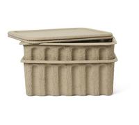Ferm Living - Paper Pulp Boxes 2-pack Large, Brown - Brown