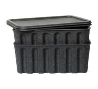 Ferm Living - Paper Pulp Boxes 2-pack Large, Charcoal - Charcoal