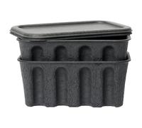 Ferm Living - Paper Pulp Boxes 2-pack Small, Charcoal - Charcoal
