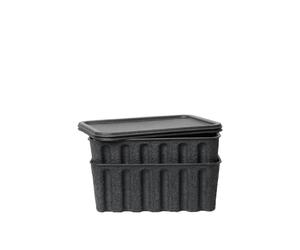 Ferm Living Paper Pulp Storage Box Set of 2 Large Charcoal
