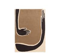 Ferm Living Pose Tufted Floor Rug 140x200 Dark Coffee/Off-White
