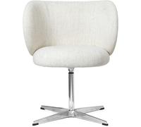 Ferm Living - Rico Dining Swivel Bouclé Dining Chair, Off-white