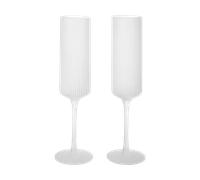 Ferm Living Ripple Champagne flutes champagne glasses 15 cl 2-pack Frosted