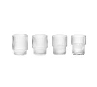Ferm Living - Ripple Glass 4-pack 20 cl, Clear - Clear