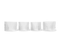 Ripple Low Glass Set of 4 Clear