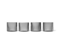 ferm LIVING Ripple glass low 4-pack Smoked Grey