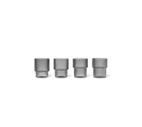 Ripple Glass Small 6ml Set of 4 Smoked