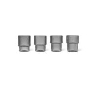 Ferm Living Ripple Glass Small 6ml Set of 4 Smoked