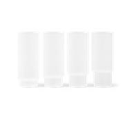 Ferm Living Ripple long drink glass 4-pack Frosted