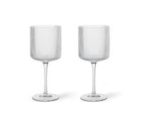 Ferm Living Ripple red wine glass 32,5 cl 2-pack Clear