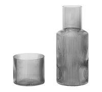 Ferm Living Ripple small carafe set smoked grey