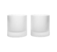 Ferm Living Ripple tumbler glass 25 cl 2-pack Frosted