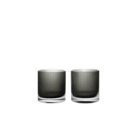 Ferm Living Ripple Tumbler Glass 25cl Set of 2 Smoked Gray