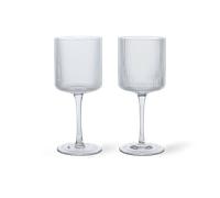 Ferm Living Ripple white wine glass 26 cl 2-pack Clear