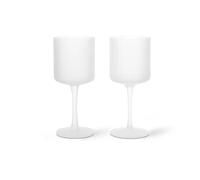 Ferm Living Ripple white wine glass 26 cl 2-pack Frosted
