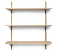 Ferm Living Sector shelf triple wide Oak-black