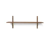 Ferm Living Sector Single/Wide Shelf Smoked Oak/ Brass