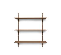 Ferm Living Sector Triple/Wide Shelf Smoked Oak/ Brass