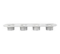 Ferm Living - Soothe 4 Candle Holder, Aluminium - Aluminium