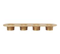 Ferm Living - Soothe 4 Candle Holder, Brass - Brass