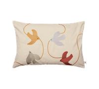 Ferm Living Swif bird embroidered cushion cover 40x60 cm Multi