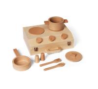 Ferm Living Toro Suitcase Kitchen cooking set for children Natural