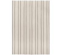 Ferm Living - Twill Bedspread 180x260, Off-white/Black - Black