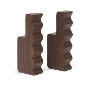 Ferm Living Unda hook 2-pack Dark Brown