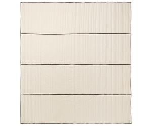 Ferm Living - Vari Bedspread Natural / Dark Chocolate, 230x260 cm - Natural