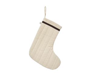 Ferm Living Vari quilted Christmas stocking Cotton-natural