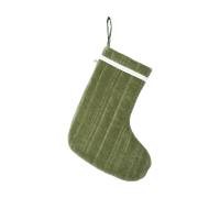 Ferm Living Vari quilted Christmas stocking Velvet-khaki