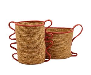 ferm LIVING Verso Baskets - Set of 2 Brick One Size