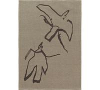 Ferm Living - Vuelo Tea Towel 50x70 cm, Elm Green / Coffee - Coffee