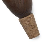 ferm LIVING wine stopper Cairn, brown, wood, cork, set of 2