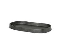 Ferm Living Yama tray oval 9.5x19 cm Blackened aluminum