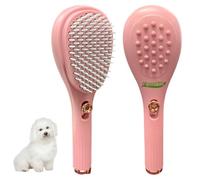 FERMALIFE - Puppy Brush for Small Dogs - Soft Dog Brush for Yorkies, Maltipoos & Shih Tzus - Gentle Grooming Tool for Easy Pet Hair Removal - Compact & Travel-Friendly Design (Pink)