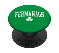 Fermanagh Ireland St Patricks Day Retro Distressed Shamrock PopSockets Adhesive PopGrip