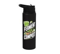Ferment Compost Zero Waste Living Stainless Steel Insulated Water Bottle