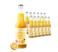 Ferment Fizz Orange & Mango - Lacto-Fermented Sparkling Lemonade - 4.5g Prebiotic Fibre - Functional Fizzy Drink with Gut Health Support - Healthy Kombucha Alternative - 12 x 330ml Glass