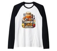 Ferment Jar Ready Kombucha Raglan Baseball Tee