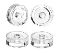 Fermentation Glass Weights - 4 Pack Pickle Pebble Set, Clear Easy Grip Handle Fermenting Weights for Wide Mouth Jars, Ideal for Pickles, Vegetables & Fruit Fermentation, Home Food Preservation Kit