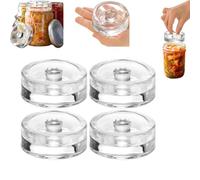 Fermentation Glass Weights,Glass Fermentation Weights With Grip Handle,Pickling/Sauerkraut Kit,Fermentation Kit For Wide Mouth Mason Jar And Canning Fermenting Pickling Sourkrout